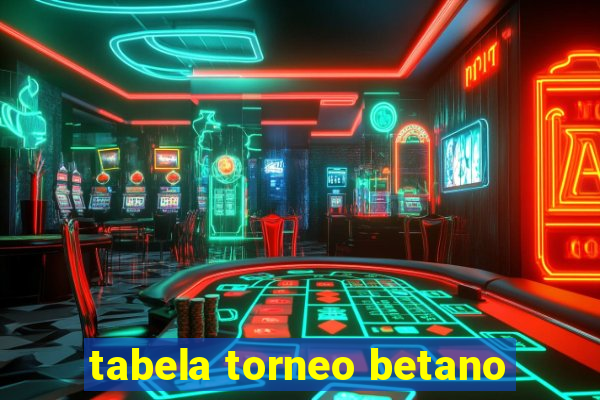 tabela torneo betano